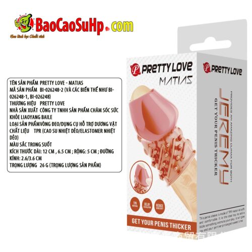 bao cao su donden Prettylove BI 026248 2 17 - Bao cao su donden khúc Prettylove BI-026248-2 hở đầu có gân bi thiết kế 3D
