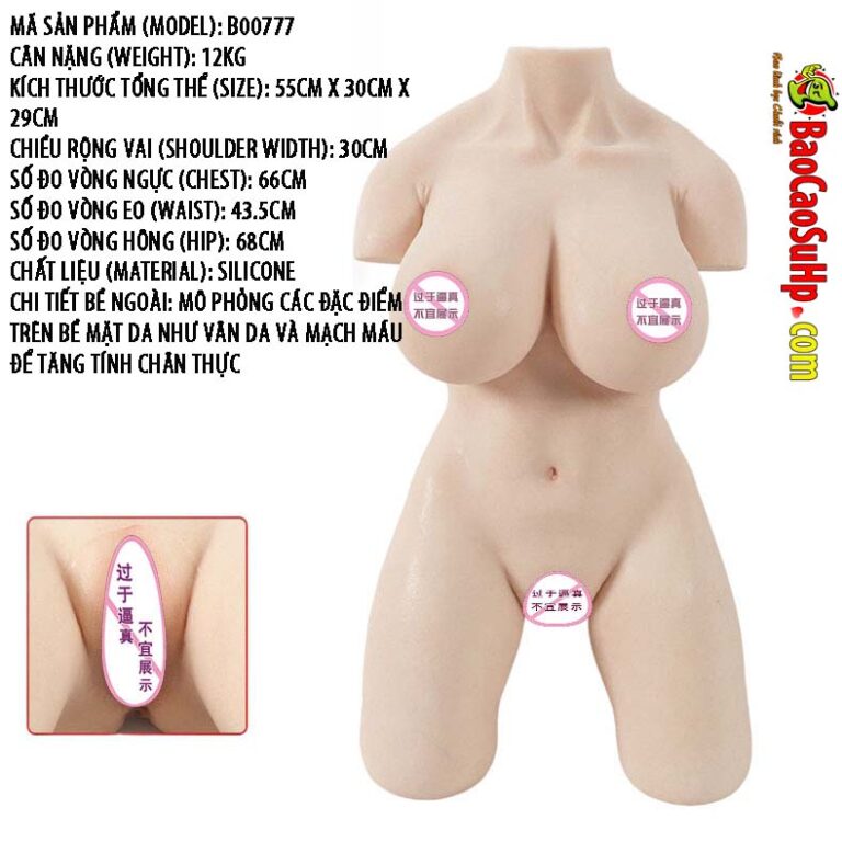 Búp bê tình dục bán thân Full Silicone B00777 Coc Shiori 12kg (Oder)