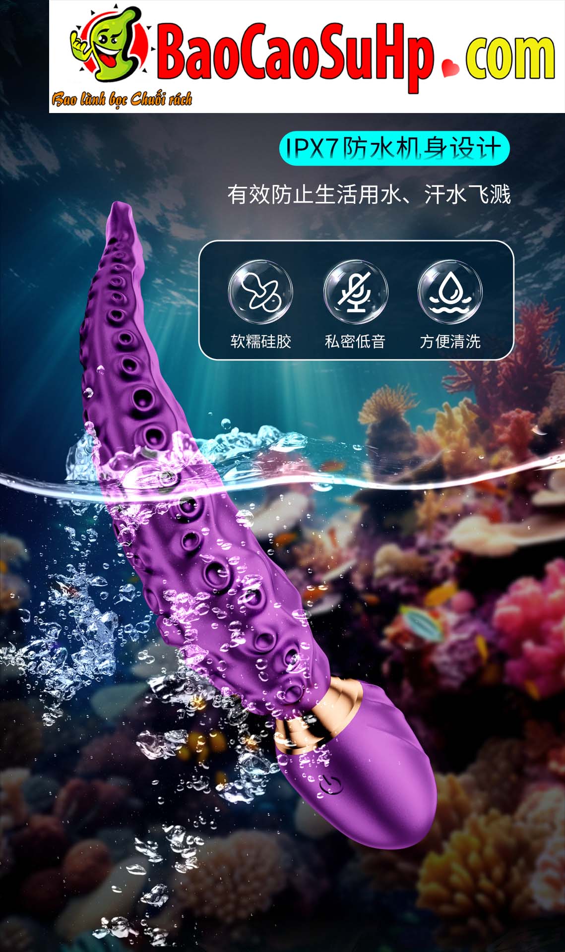 chay rung Octopus Stick Purple 12 - Chày rung 2 đầu Octopus Stick Purple rung ngoáy độc đáo Silicone chay rung Octopus Stick Purple 12 - Chày rung 2 đầu Octopus Stick Purple rung ngoáy độc đáo Silicone