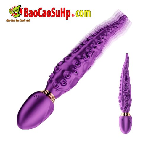 chay rung Octopus Stick Purple 6 - Chày rung 2 đầu Octopus Stick Purple rung ngoáy độc đáo Silicone