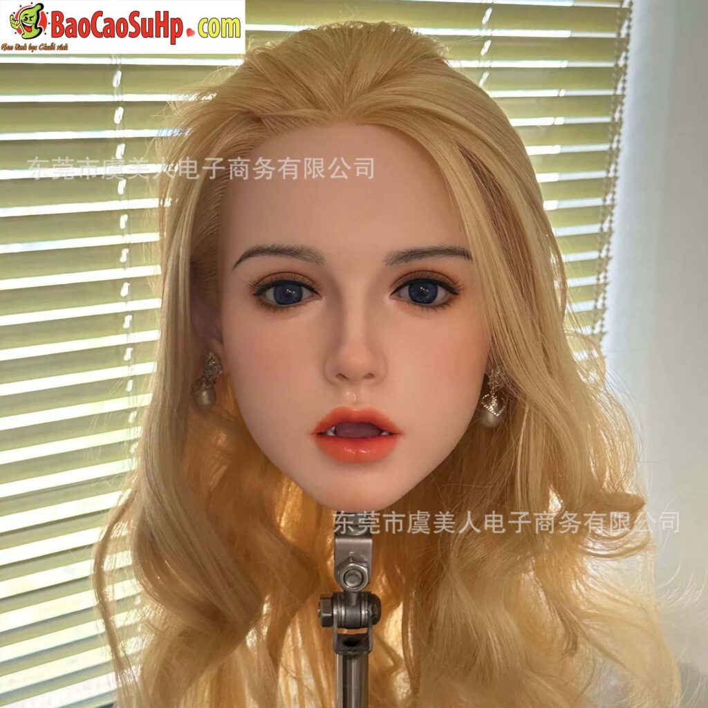 Mẫu đầu búp bê tình dục Full Silicone cấy tóc trang điểm 3 lớp M16690