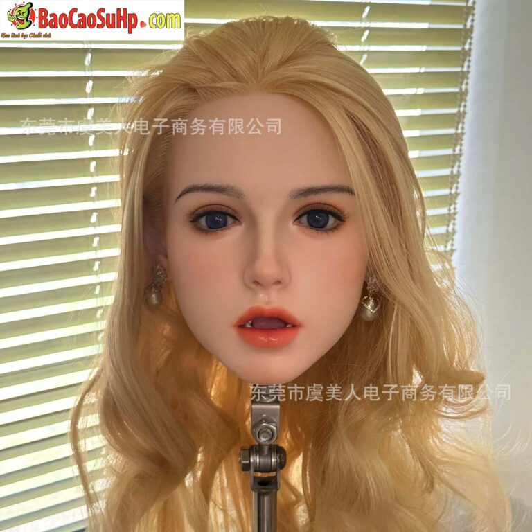 Mẫu đầu búp bê tình dục Full Silicone cấy tóc trang điểm 3 lớp M16690