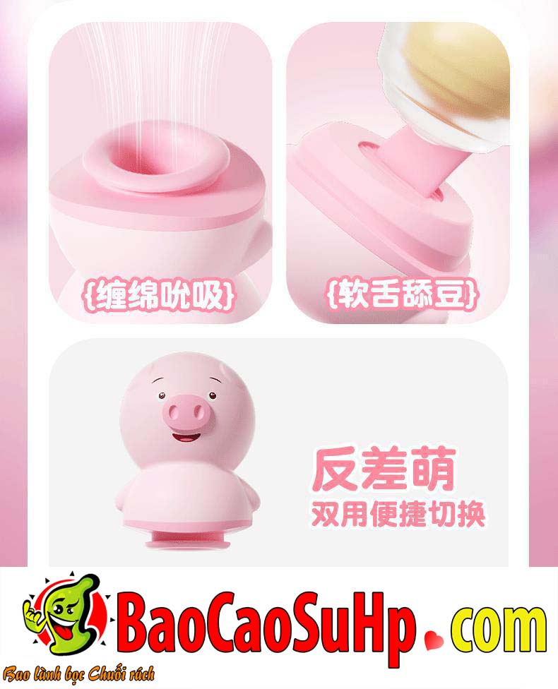 lon liem PIG 2in1 Ver 2 update 10 - Lợn liếm Pig Love Ver 2 Update Hút liếm 2in1 silicone mềm mại chống nước lon liem PIG 2in1 Ver 2 update 10 - Lợn liếm Pig Love Ver 2 Update Hút liếm 2in1 silicone mềm mại chống nước