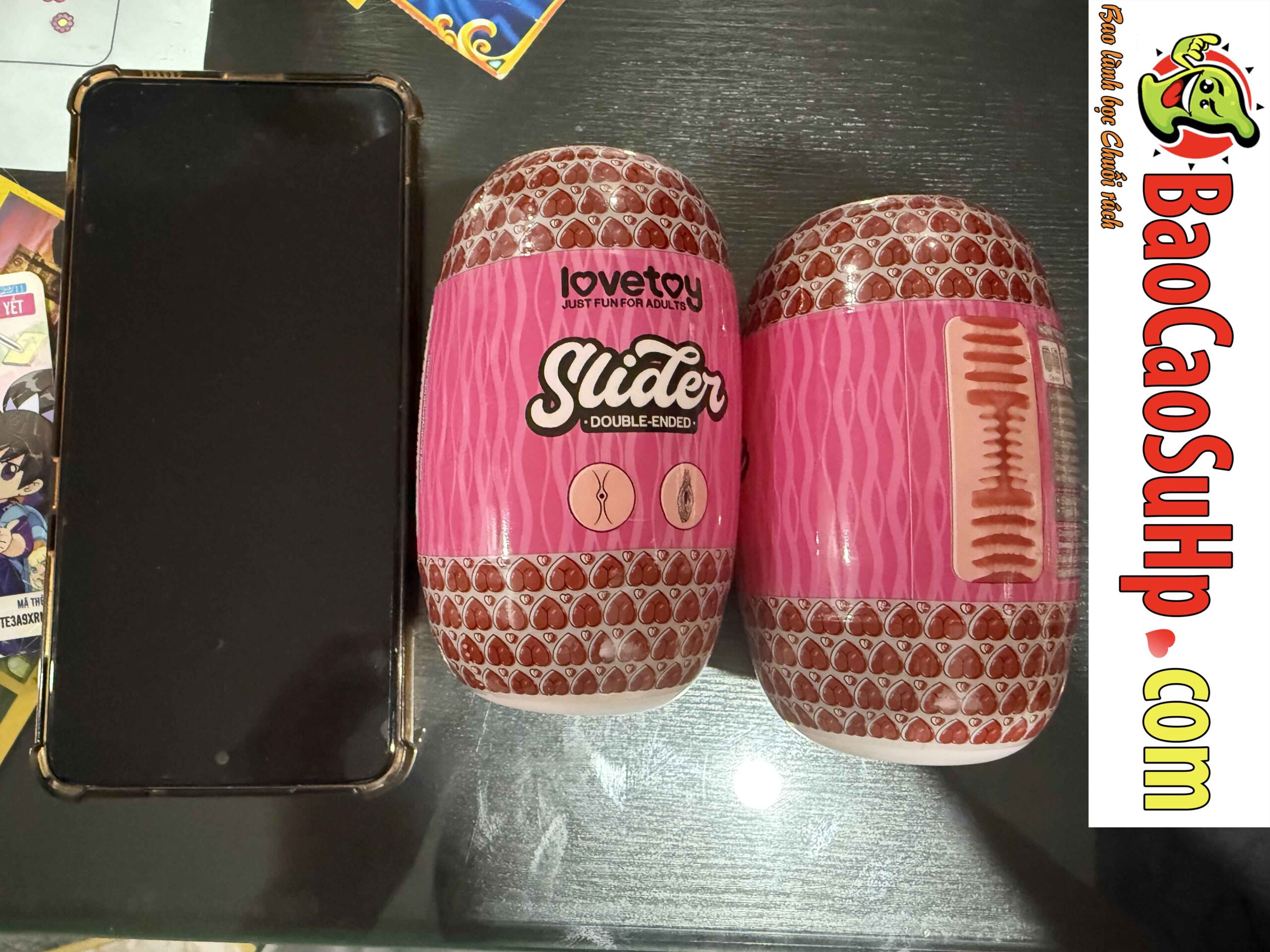 Coc thu dam 2 dau mini Lovetoy Slider Daul Ended am dao va lo hau scaled - Cốc thủ dâm 2 đầu mini Lovetoy Slider Daul-Ended âm đạo và lỗ hậu
