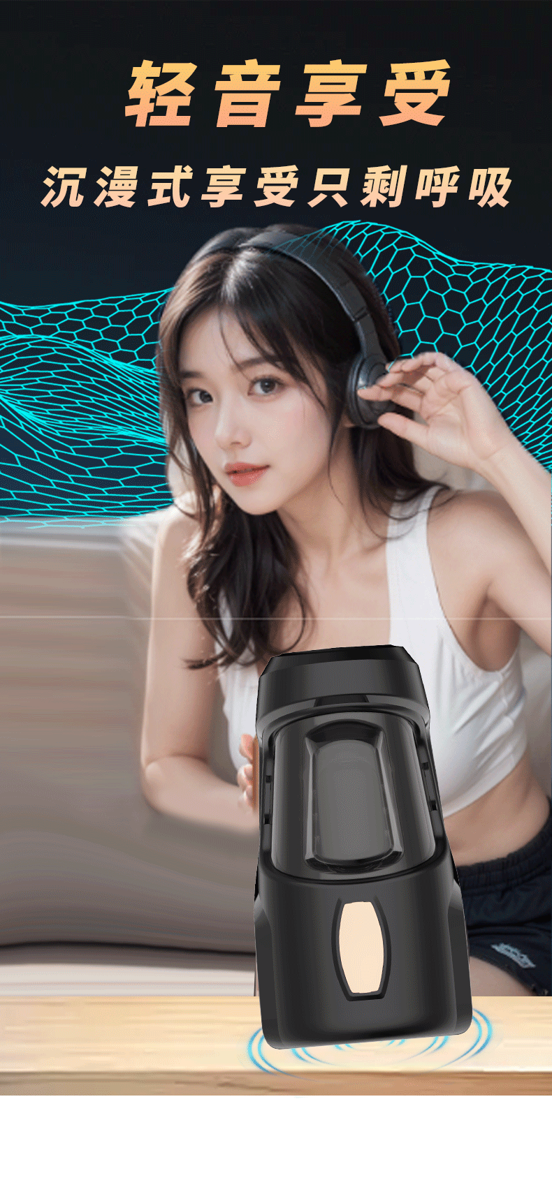 Coc thu dam Black QiaRan International Space thut hut 18 - Cốc thủ dâm Black QiaRan International Space thụt hút New