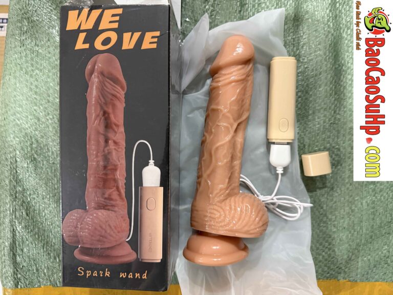 Dương vật giả giá rẻ đóng đất Welove Spark Wand có dây rung nhiều chế độ.