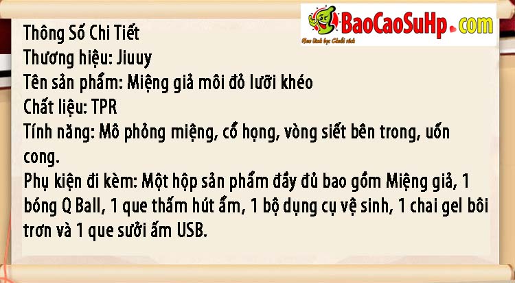 Mieng gia Jiuuy Tam Di mem mai co vong khit 3D Full phu kien 27 - Miệng giả nguyên khối Jiuuy Tâm Di mềm mại có vòng khít 3D Full phụ kiện