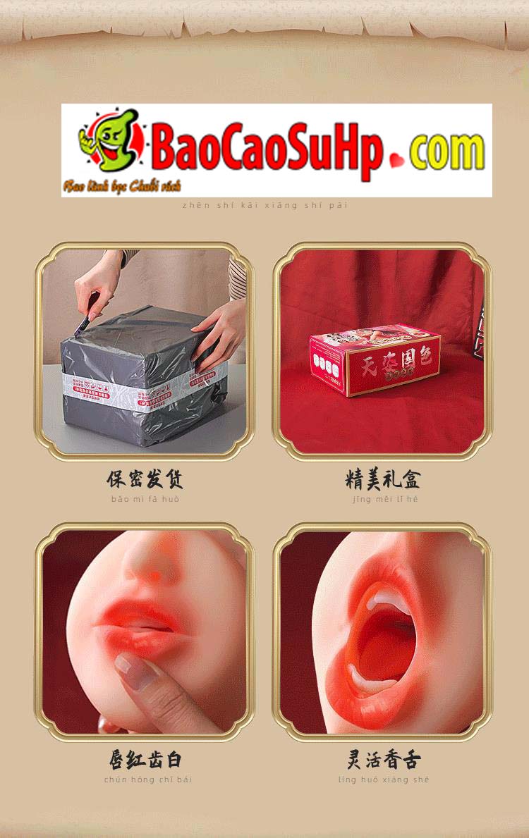 Mieng gia Jiuuy Tam Di mem mai co vong khit 3D Full phu kien 9 - Miệng giả nguyên khối Jiuuy Tâm Di mềm mại có vòng khít 3D Full phụ kiện