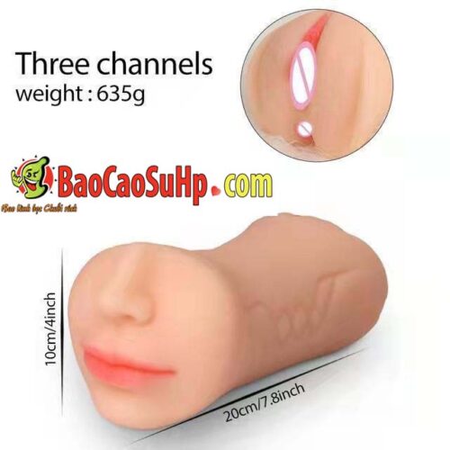 Mieng gia nguyen khoi 3in1 am dao lo hau sieu thuc COC Rayna 6 - Miệng giả nguyên khối 3in1 ( âm đạo + lỗ hậu) siêu thực COC Rayna có răng 680g