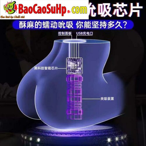 Mong gia mini cam tay rung hut co bop phat nhiet COC The White Cobras Kiss 3 - Mông giả mini cầm tay rung hút co bóp phát nhiệt COC The White Cobra's Kiss 1,5kg