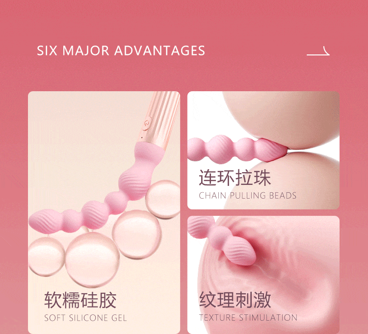 Thut hau mon rung 2in1 Desire beads 2 - Thụt hậu môn rung 2in1 Desire beads hạt tròn mềm rung mạnh mẽ