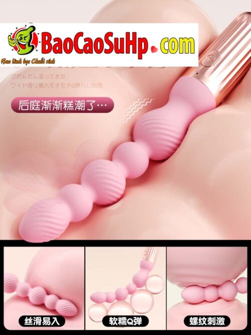 anh bia Thut hau mon rung 2in1 Desire beads 2 - Thụt hậu môn rung 2in1 Desire beads hạt tròn mềm rung mạnh mẽ