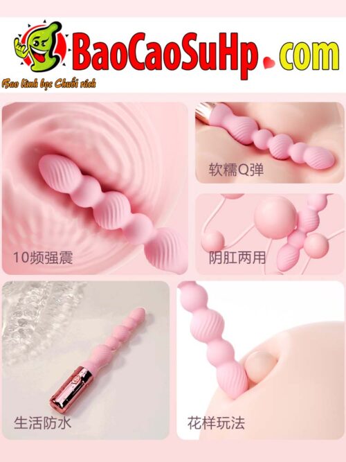 anh bia Thut hau mon rung 2in1 Desire beads 8 - Thụt hậu môn rung 2in1 Desire beads hạt tròn mềm rung mạnh mẽ