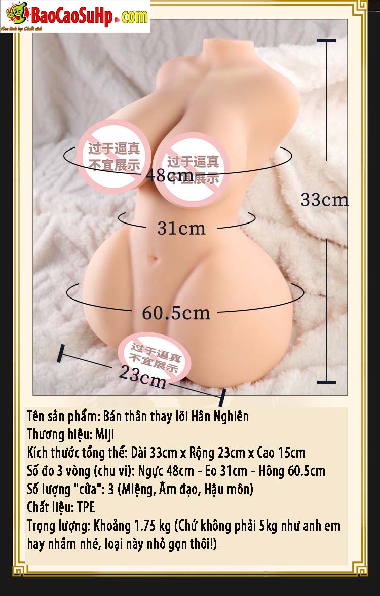 Bup be tinh duc ban than Han Nghien co the thay loi 5kg 25 - Búp bê tình dục bán thân Hân Nghiên 2 lõi thay thế 5kg