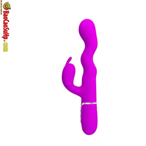Duong vat gia 3D tai tho Prettylove Laursen 4 - Dương vật giả 3D tai thỏ Prettylove Laursen rung ngoáy zikzak Silicone
