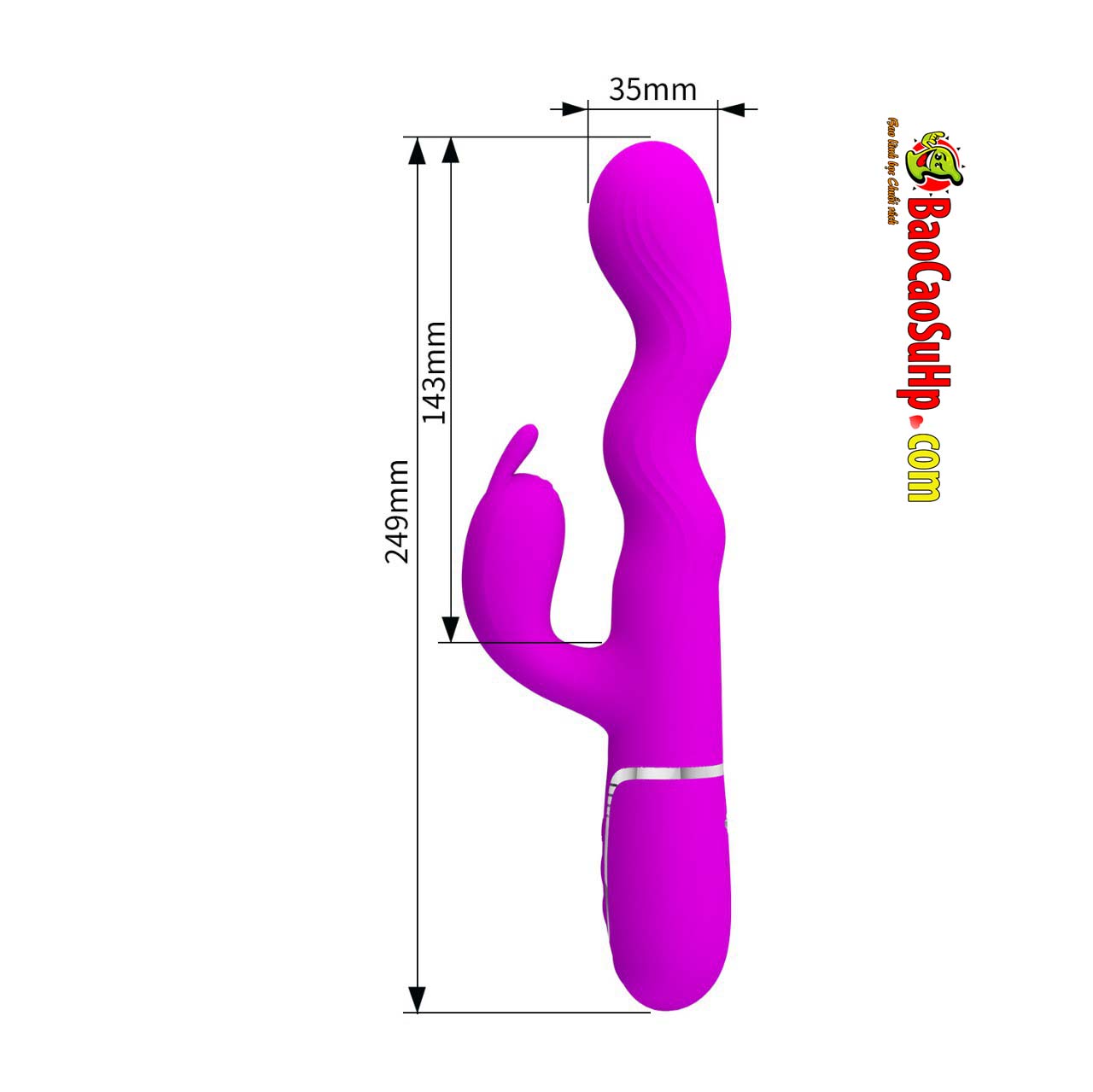 Duong vat gia 3D tai tho Prettylove Laursen 8 - Dương vật giả 3D tai thỏ Prettylove Laursen rung ngoáy zikzak Silicone