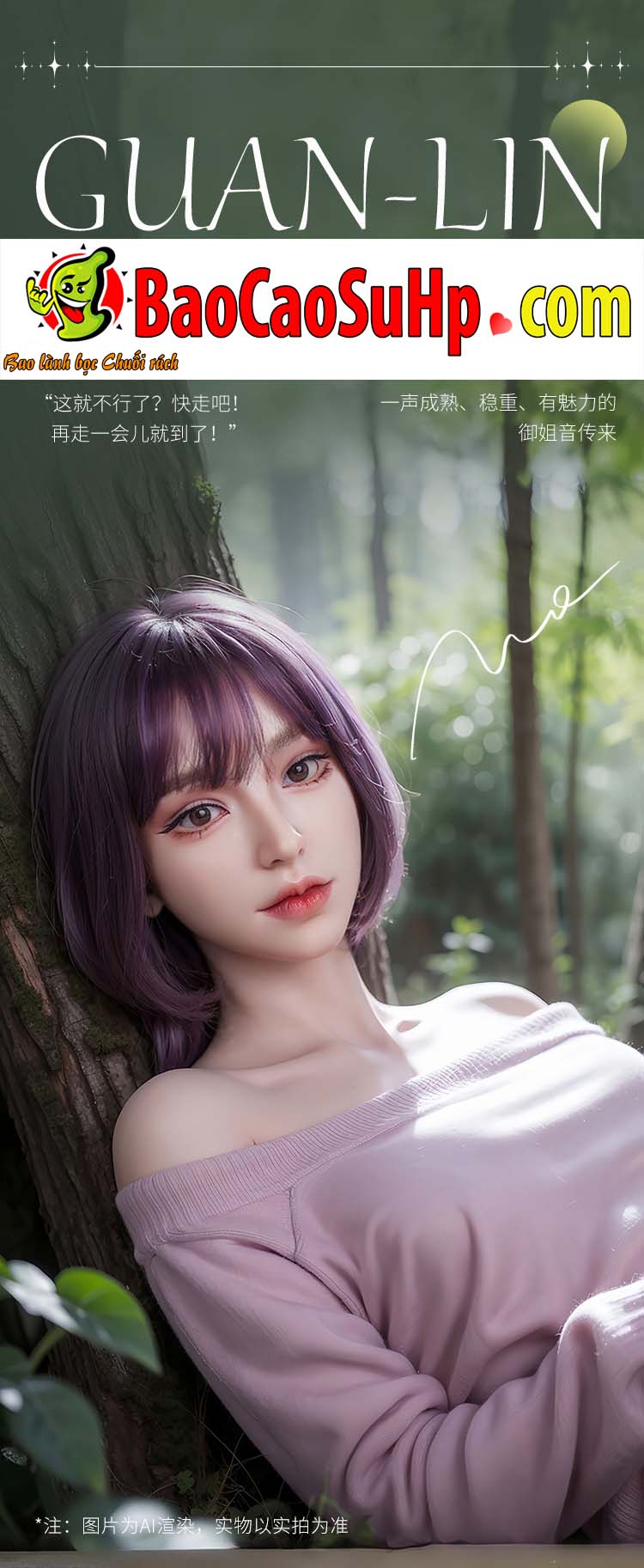 GT Bup be tinh duc full Wisteria hoa tim xinh dep 1 - Búp bê tình dục full Wisteria hoa tím xinh đẹp mơ màng 1m58 đầu silicone thân TPE