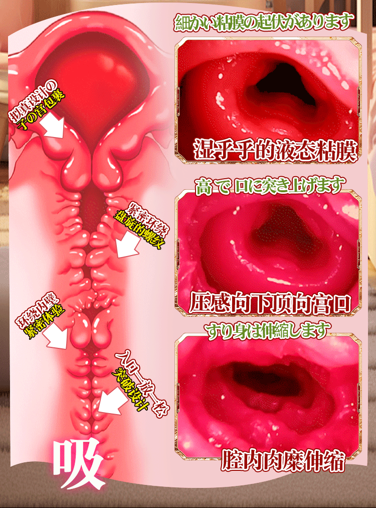 Am dao gia Jiuai Sakuragi 3D duc nguyen khoi 12 - Âm đạo giả Jiuai Sakuragi 3D đúc nguyên khối Giác ngộ 960g