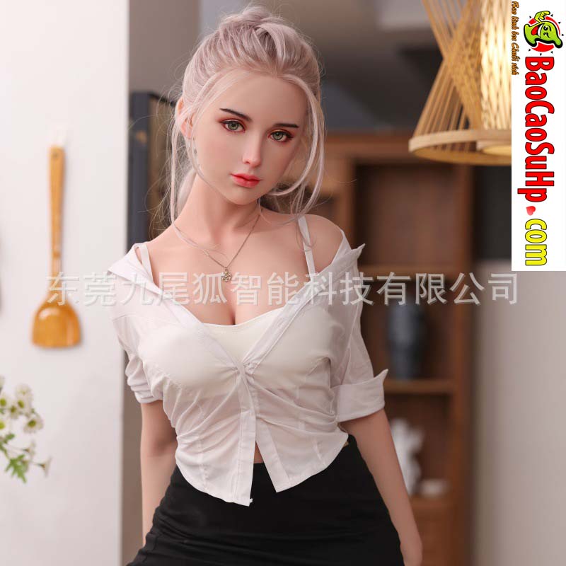 Bup be tinh duc Juliana thu ki ao trang nguc no 9 - Búp bê tình dục Juliana thư kí áo trắng ngực nở mặt xinh 1m58 cm đầu Silicone thân TPE