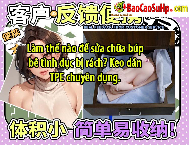 Lam the nao de sua chua bup be tinh duc bi rach Keo dan TPE chuyen dung