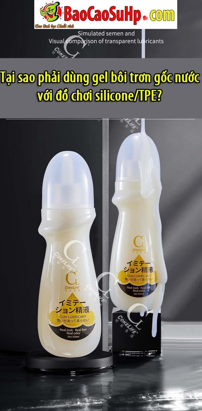Tai sao phai dung gel boi tron goc nuoc voi do choi silicone TPE