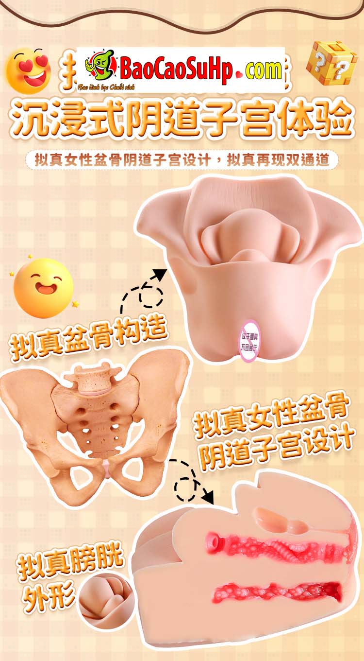 Am dao gia mo phong tu cung Jiuai Ver5 Uterine Mold 12 - Âm đạo giả mô phỏng tử cung Jiuai Ver 5 Uterine Mold 2kg