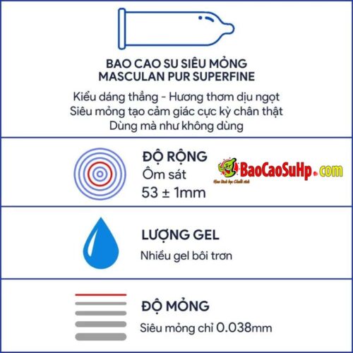 Bao Cao Su Masculan Pur Superfine Chat Luong Duc Cam Giac Chan That 2 - Bao Cao Su Masculan Pur Superfine: Chất Lượng Đức, Cảm Giác Chân Thật