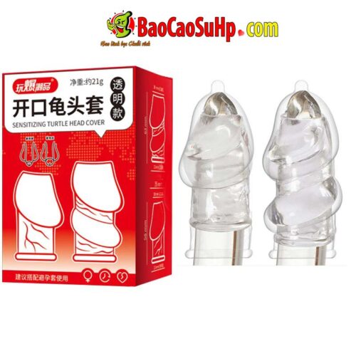 Bao cao su donden ho dau Turtle Head cover 6 - Bao Đôn Dên Hở Đầu Turtle Head Cover: Tối Giản Mà Hiệu Quả - Giữ Cảm Giác, Tăng Kích Thước