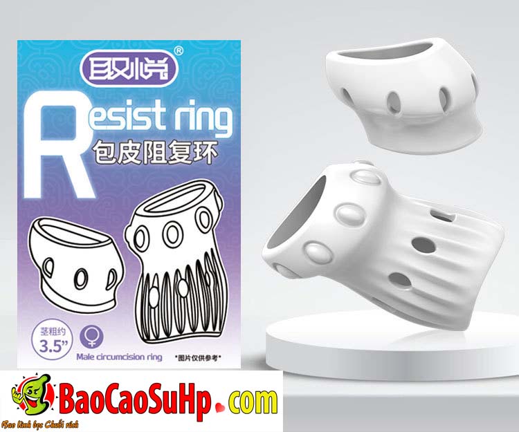 Bao cao su donden ho dau bi san Resist Ring 10 - Bao cao su donden hở đầu bi sần Resist Ring tăng kính thước giữ nguyên khoái cảm