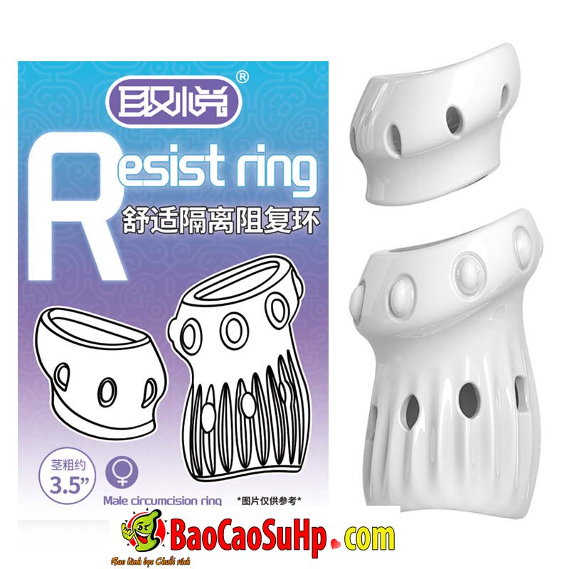 Bao cao su donden ho dau bi san Resist Ring 6 - Bao cao su donden hở đầu bi sần Resist Ring tăng kính thước giữ nguyên khoái cảm