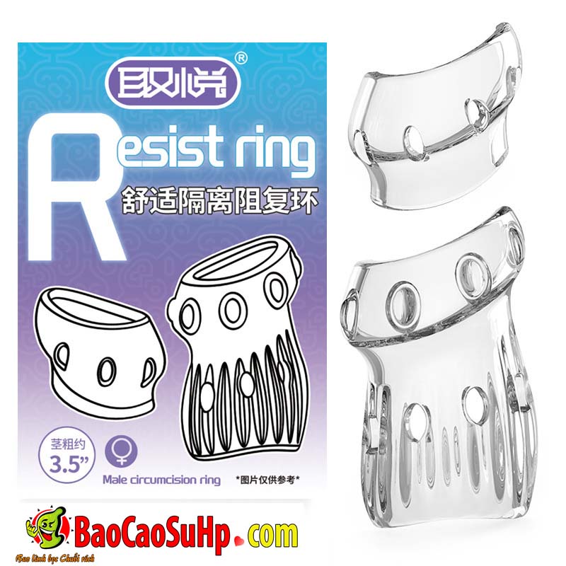 Bao cao su donden ho dau bi san Resist Ring 7 - Bao cao su donden hở đầu bi sần Resist Ring tăng kính thước giữ nguyên khoái cảm