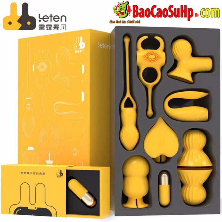 Bộ dụng cụ máy rung: Trứng rung, kẹp ti 8 món Leten Seven Tortures Rung