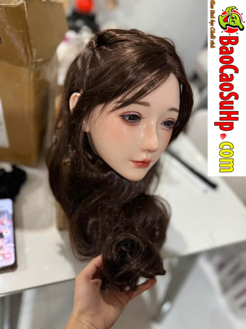 Dau dau bup be tinh duc Full Silicone cay toc trang diem 3 lop M170091 5
