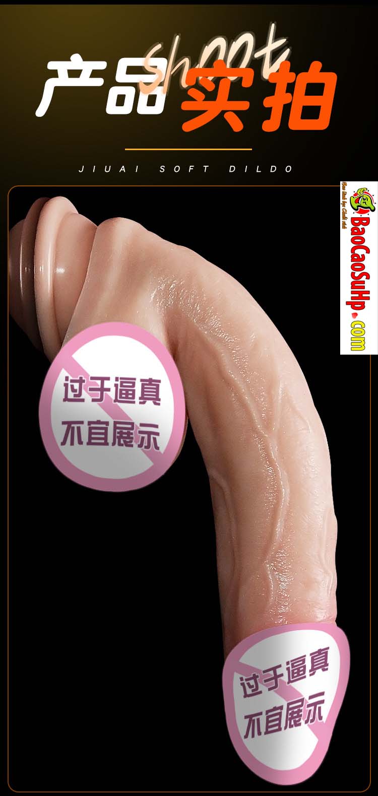 Duong vat gia sieu mem uon deo 360 Jiuai Maynard 25 - Dương vật giả Silicone siêu mềm uốn dẻo 360 đóng đất Jiuai Maynard 400g