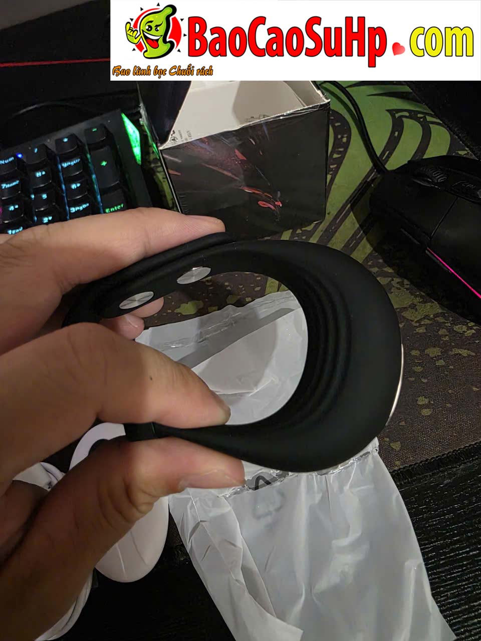 Vong deo duong vat co rung Stamina Men Black Fit moi kich thuoc 3