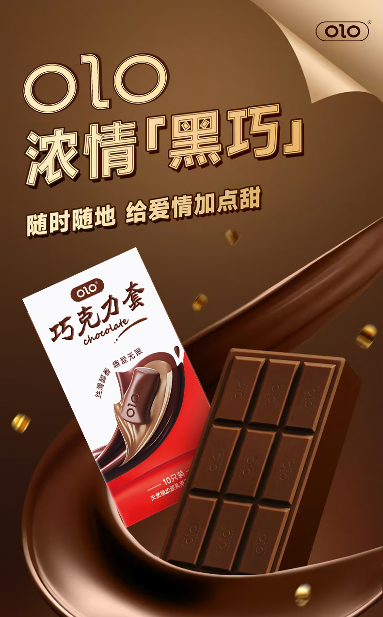 Bao cao su Olo 0.01mm Sieu Mong Huong vi Socola 6 - Bao cao su Olo 0.01mm Siêu Mỏng Hương vị Socola ngọt ngào