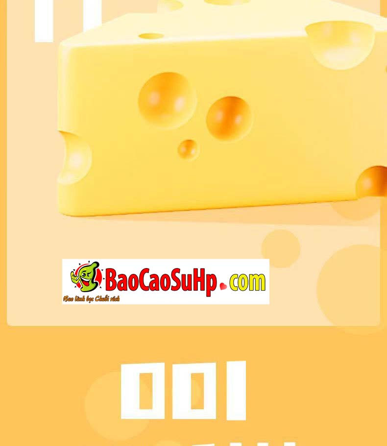 Bao cao su Olo 0.01mm sieu mong huong pho mai axit hyaluronic 9 - Bao Cao Su OLO 0.01mm Siêu Mỏng Hương Phô Mai & Axit Hyaluronic: Sự Kết Hợp Giữa "Thực Phẩm" và "Dưỡng Da"