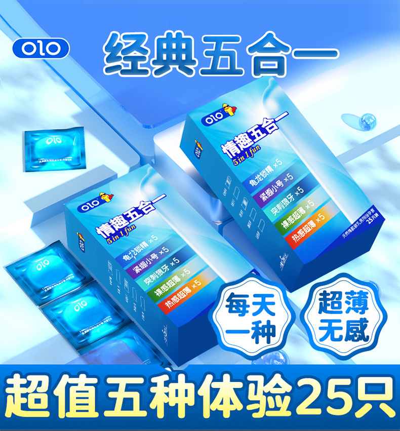 Bao cao su olo sieu mong 0.01mm 5in1 FIVE 25 chiec 8 - Bao cao su olo 5in1 FIVE 25 chiếc siêu mỏng, truyền nhiệt, tăng khoái cảm, ôm sát, kéo dài thời gian