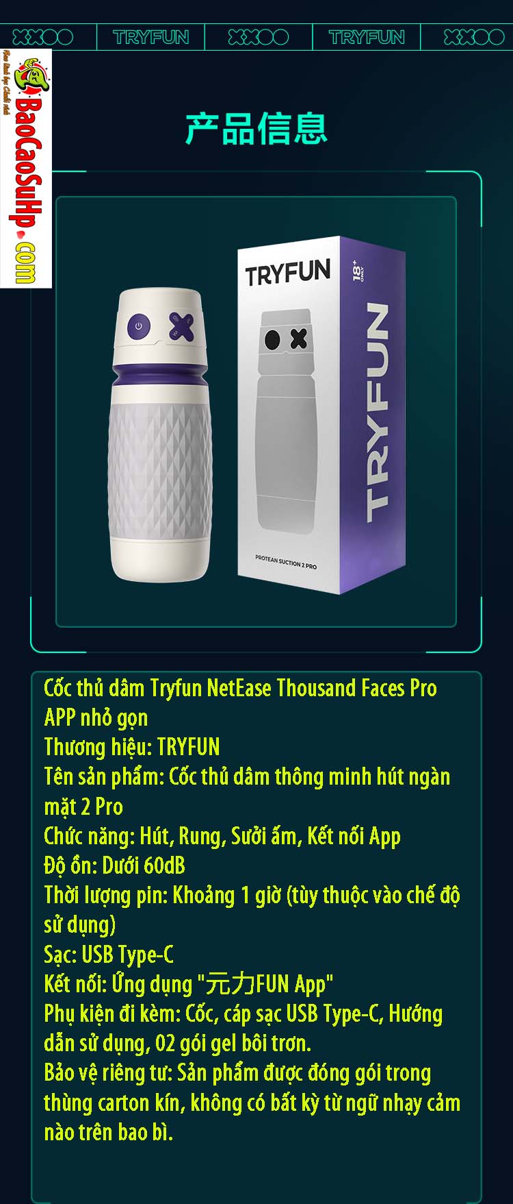 Coc thu dam Tryfun NetEase Thousand Faces Pro APP 44 - Cốc thủ dâm tự động Tryfun NetEase Thousand Faces Pro APP nhỏ gọn