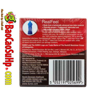 bao cao su durex REAL FEEL 6