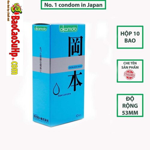 Bao Cao Su Okamoto Skinless Skin Super Lubricative: Trải Nghiệm "Da Chạm Da" Mượt Mà Nhất