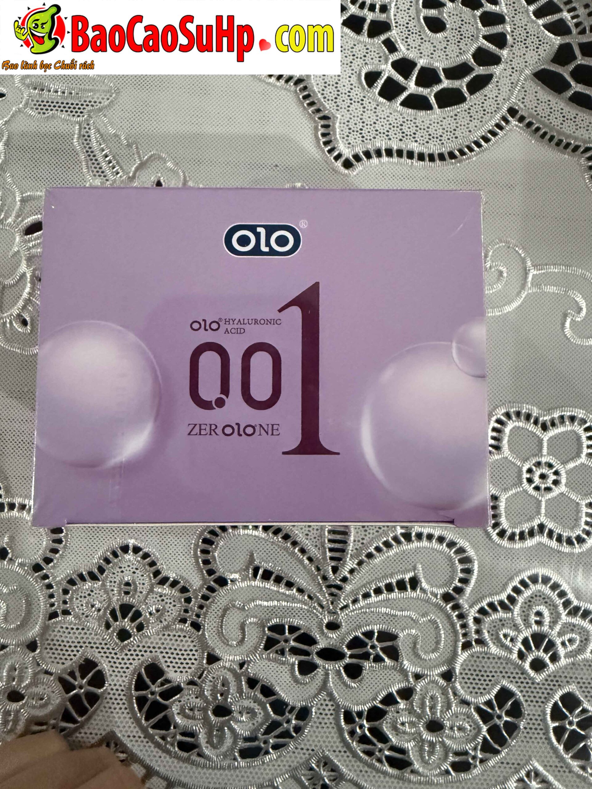 Bao cao su Olo 0.01mm sieu mong PINK LOVE sieu nhieu gel boi tron dac biet axit hyaluronic scaled