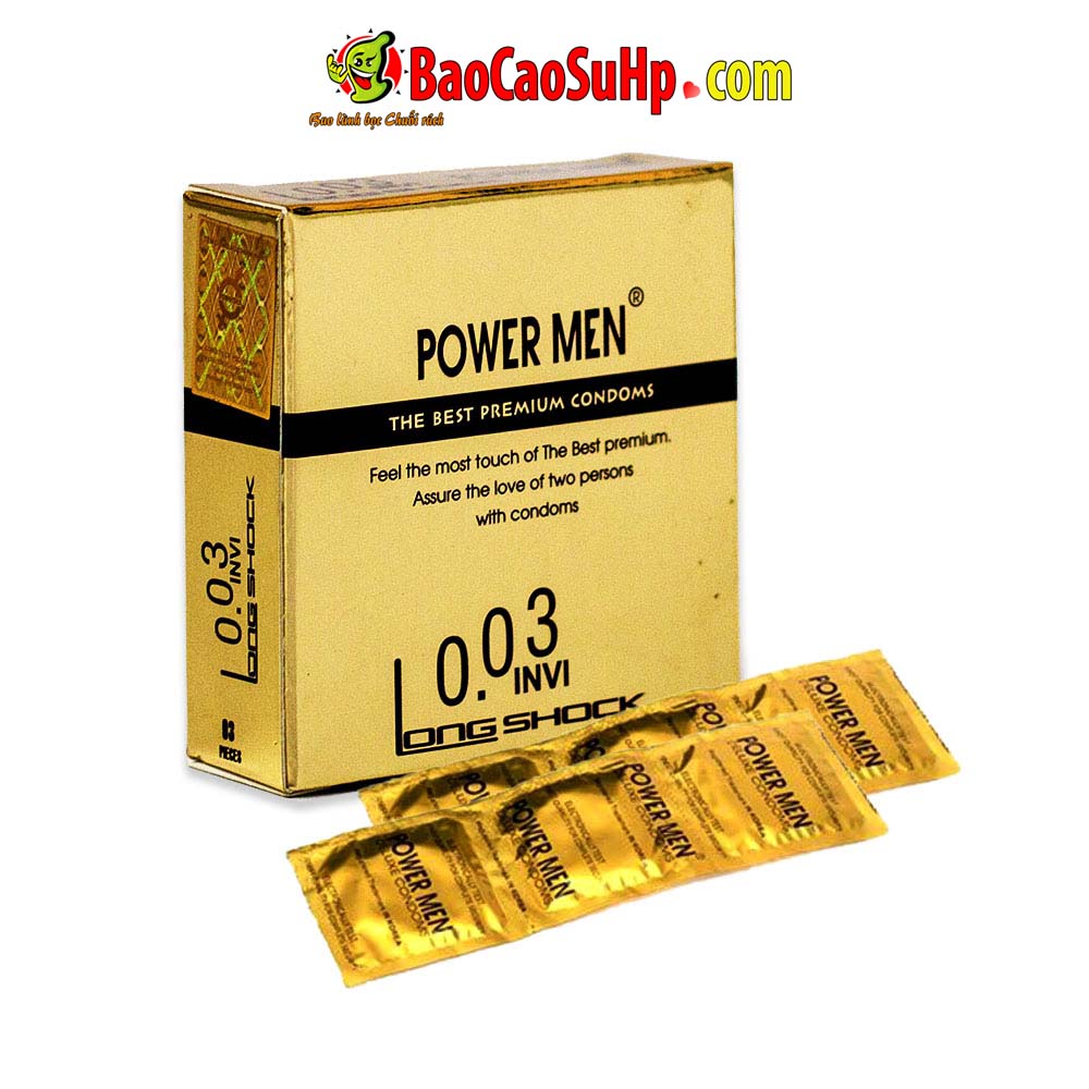 Bao cao su Power Men 003 Invi Long Shock 4 - Bao Cao Su Power Men 0.03 Invi Long Shock siêu mỏng siêu bền bỉ 7% kéo dài Bao cao su Power Men 003 Invi Long Shock 4 - Bao Cao Su Power Men 0.03 Invi Long Shock siêu mỏng siêu bền bỉ 7% kéo dài