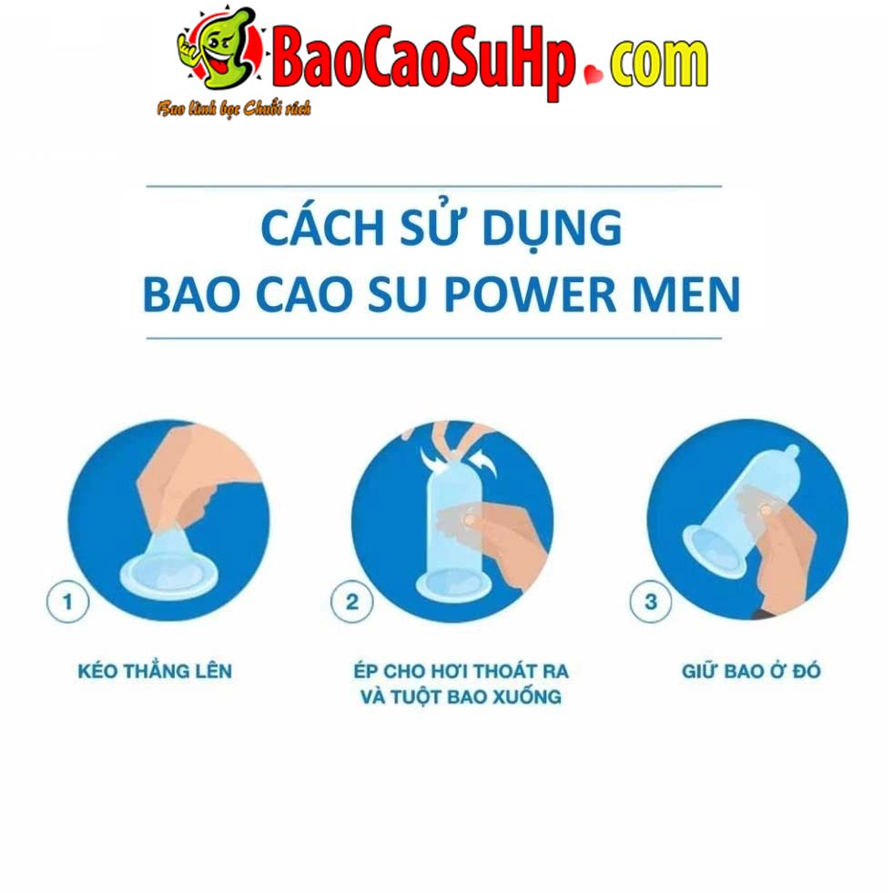 Bao cao su Powermen STRAWBERRY longer 3 - Bao cao su Powermen STRAWBERRY longer gân gai hương dâu 9,6% Benzocain