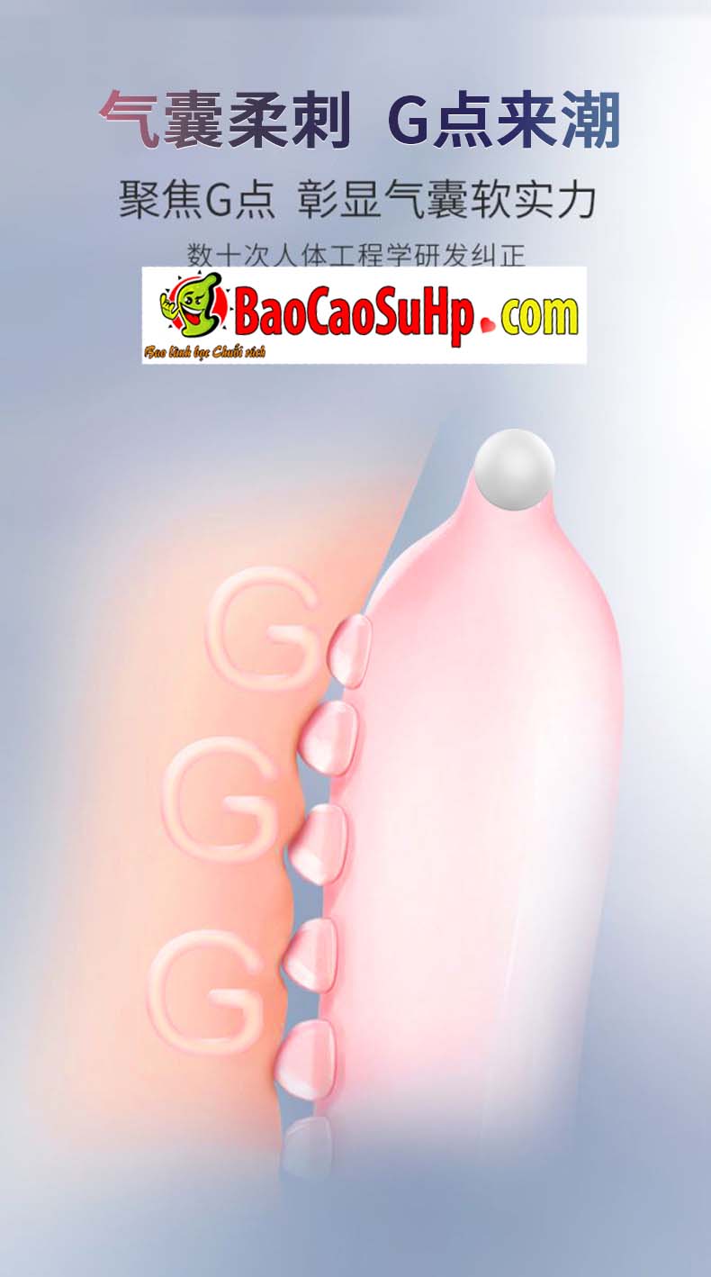 Bao cao su olo 0.01mm tui khi diem G donut massage 15 - Bao cao su olo 0.01mm túi khí điểm G donut massage hạt cực khoái cho nam