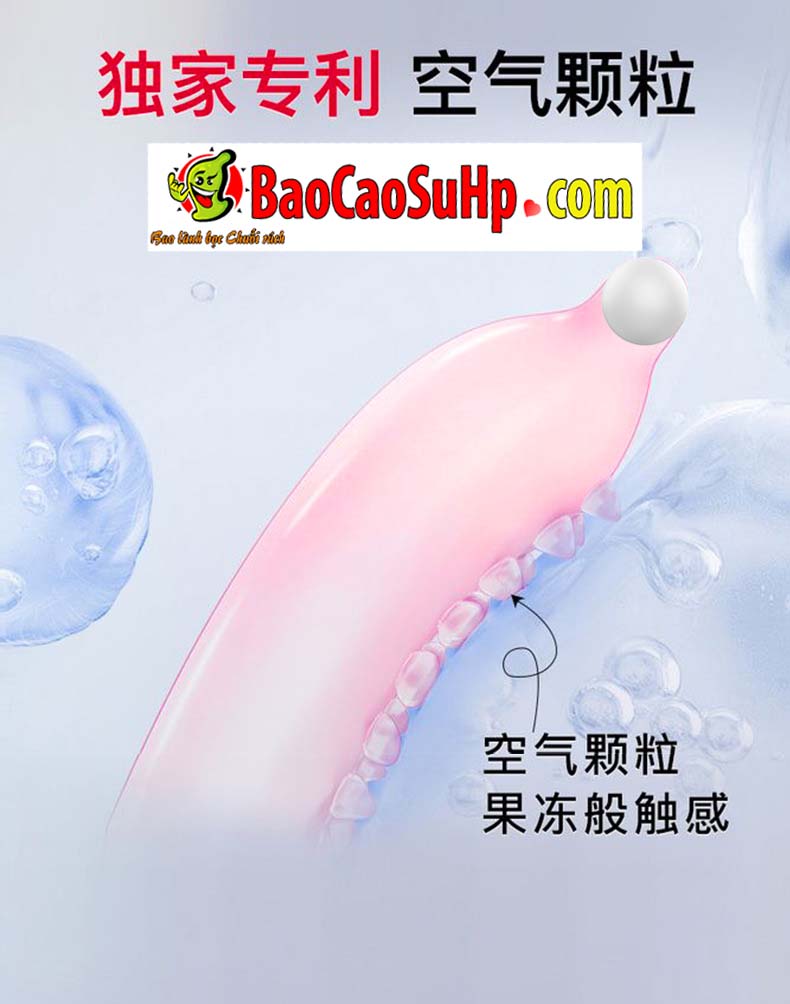 Bao cao su olo 0.01mm tui khi diem G donut massage 16 - Bao cao su olo 0.01mm túi khí điểm G donut massage hạt cực khoái cho nam