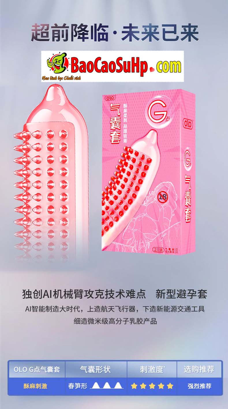 Bao cao su olo 0.01mm tui khi diem G donut massage 7 - Bao cao su olo 0.01mm túi khí điểm G donut massage hạt cực khoái cho nam