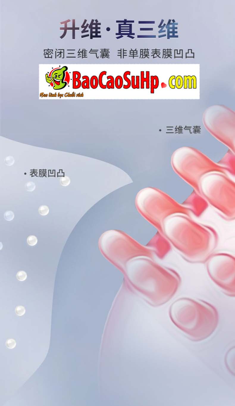 Bao cao su olo 0.01mm tui khi diem G donut massage 9 - Bao cao su olo 0.01mm túi khí điểm G donut massage hạt cực khoái cho nam