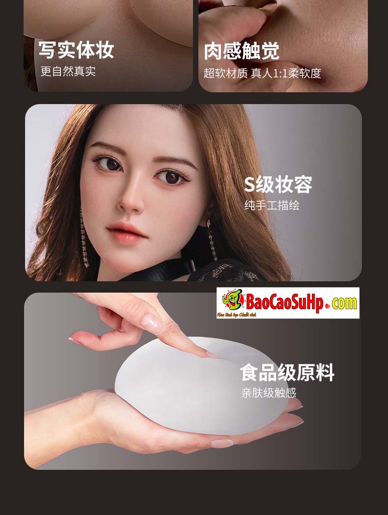Bup be tinh duc Full silicone Ha Vu Nhi nguc 12 - Búp bê tình dục Full silicone Hạ Vũ Nhi ngực căng mọng trang điểm siêu thực giảm trọng lượng 1m59