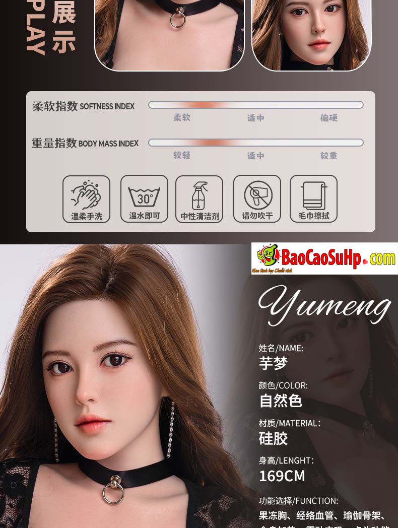 Bup be tinh duc Full silicone Ha Vu Nhi nguc 8 - Búp bê tình dục Full silicone Hạ Vũ Nhi ngực căng mọng trang điểm siêu thực giảm trọng lượng 1m59